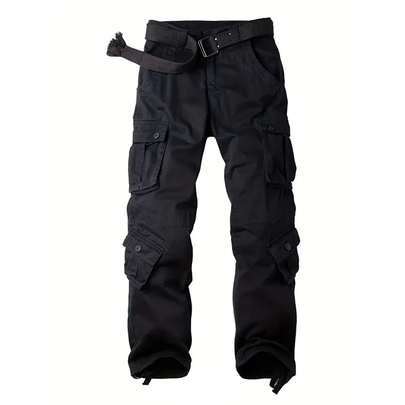 Multi-Pocket-Arbeitshose für Herren, mittelschwer, Feldtrainingshose, Herbst, 1/2 Stück, lässige Cargohose, taktische Outdoor-Wanderhose – Detail 6
