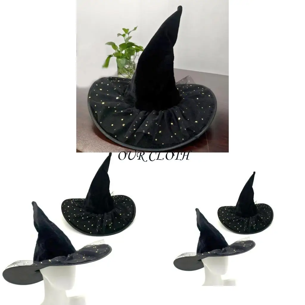 Halloween Witch Hat Wizard Hats for Women Girls Gifts Halloween Cosplay Costume Y1AC
