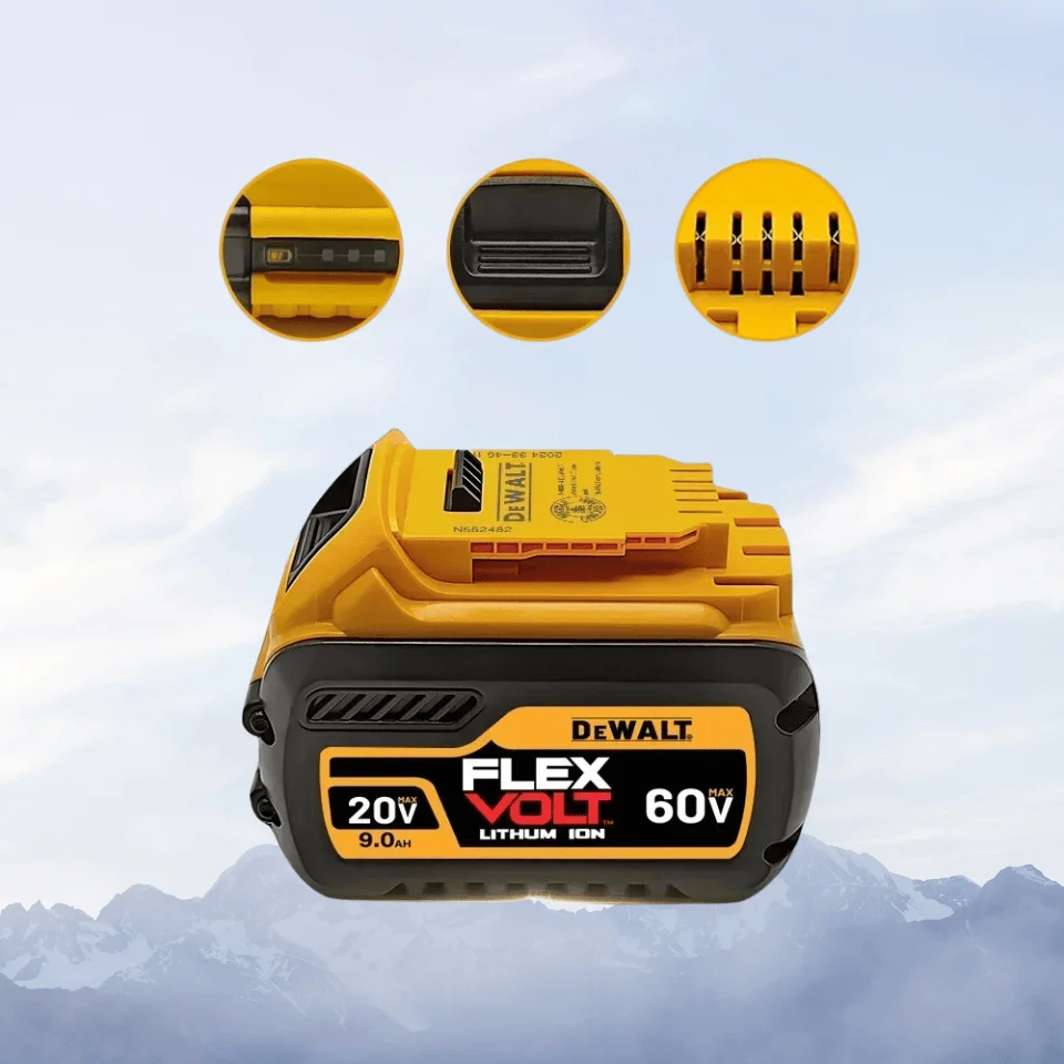 

Original DEWALT battery 60V 9.0AH, rechargeable lithium-ion battery, DEWALT，DCB115，DCB118， Fast charging, DEWALT tool battery,