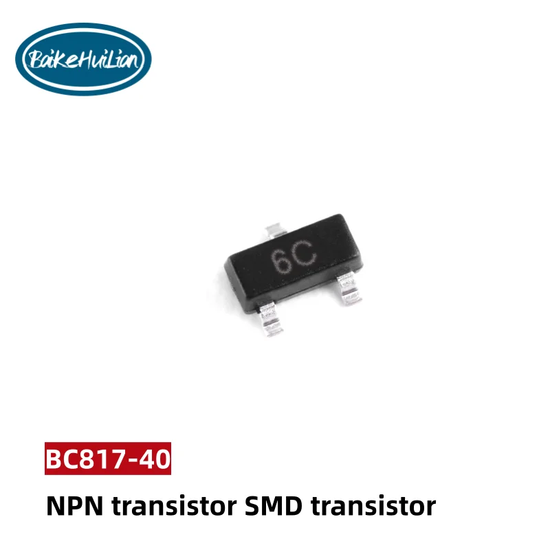 100pcs/lot Original genuine BC817-40 6C SOT-23 NPN transistor chip transistor