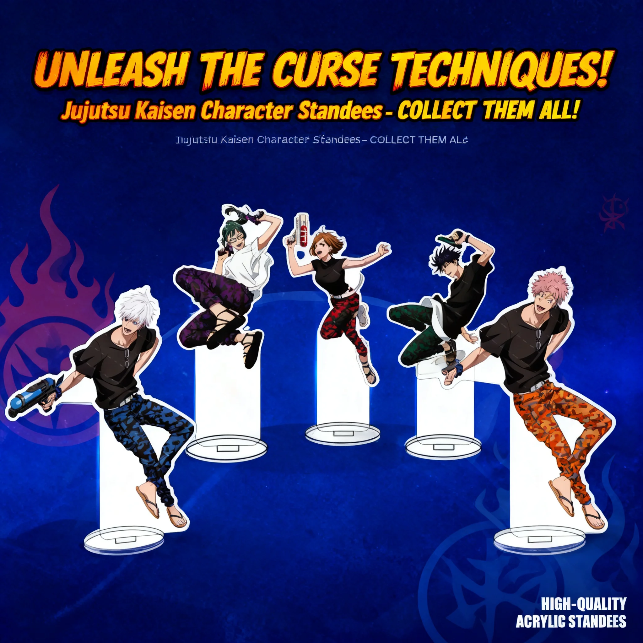 

15cm Jujutsu Kaisen Water Gun Style Large Acrylic Stand Yuji Itadori Megumi Fushiguro Satoru Gojo Nobara Kugisaki Anime Figure