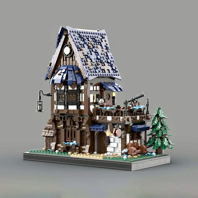 Medieval Castle Moc Building Blocks Modular Tavern - Medieval Fantasy Model Technology Bricks DIY Assembly Set Gift Holiday Toy