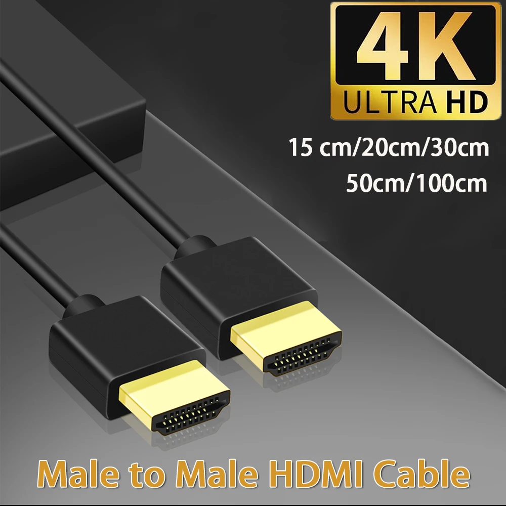 

4K HDMI Cable Cord Thin HDMI 2.0 Cable Low-Profile Gold-Plated Connectors 4K 2K HDR ARC 3D for Gaming Monitor TV X-Box PS5/4/3