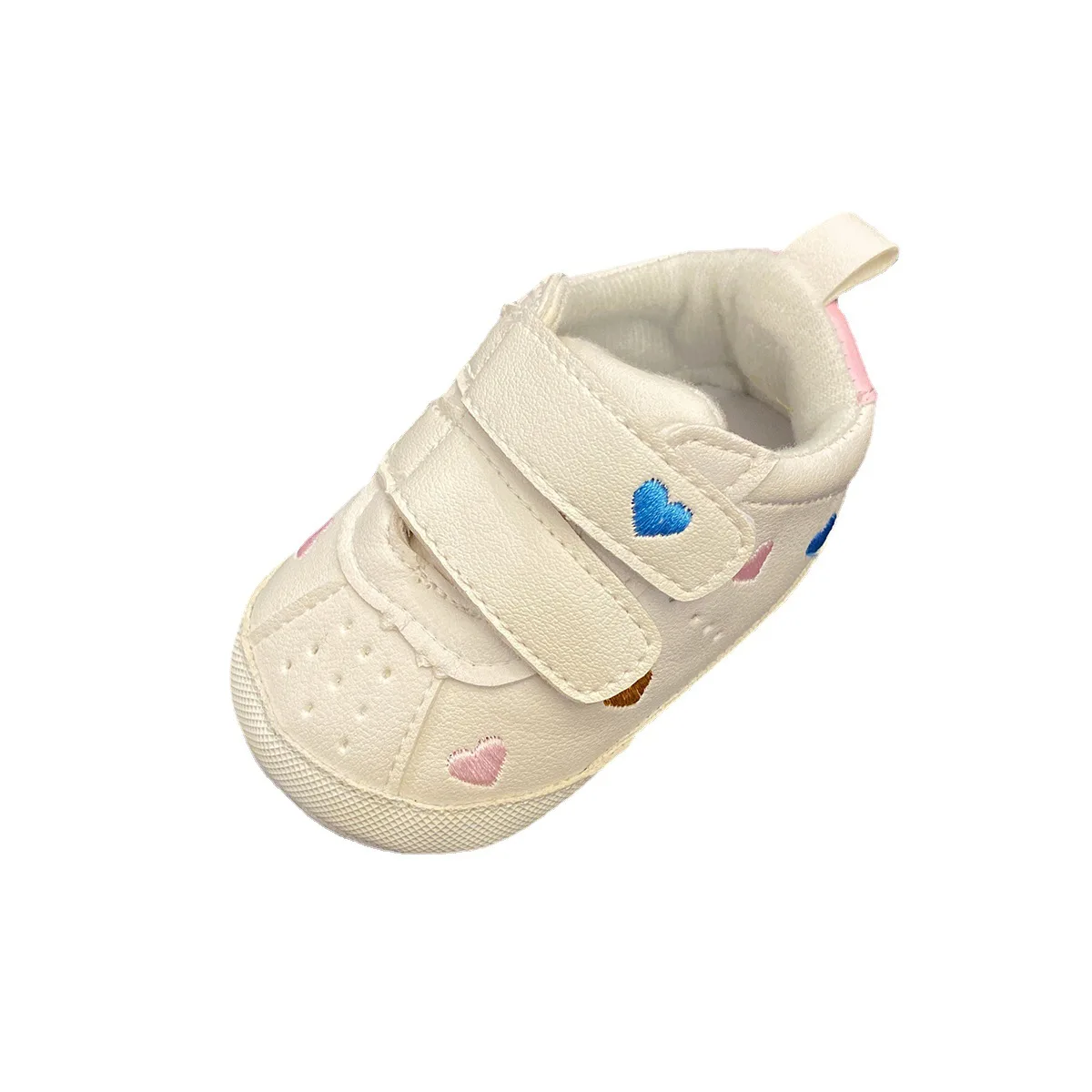 Primavera y otoño nuevo 0-1 año niño y niña bebé suela suave superficie suave zapatos blancos zapatos para niños recién nacidos