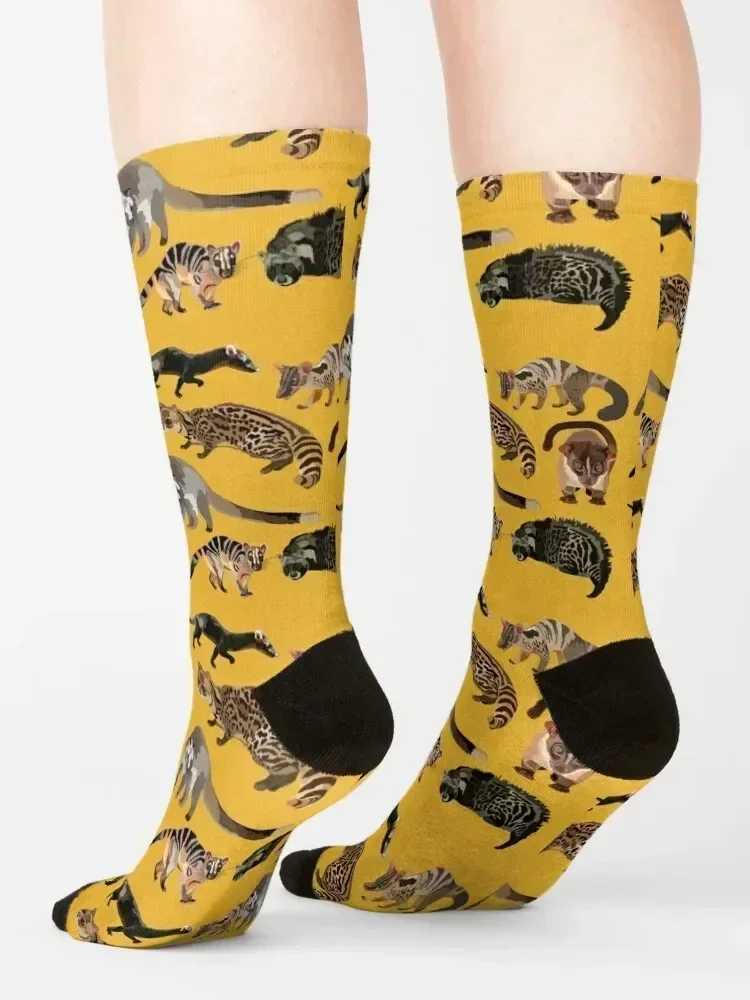C مخصص لـ Civet Socks شتاء حراري دافئ شتاء جديد هدايا شتوية للرجال جوارب نسائية
