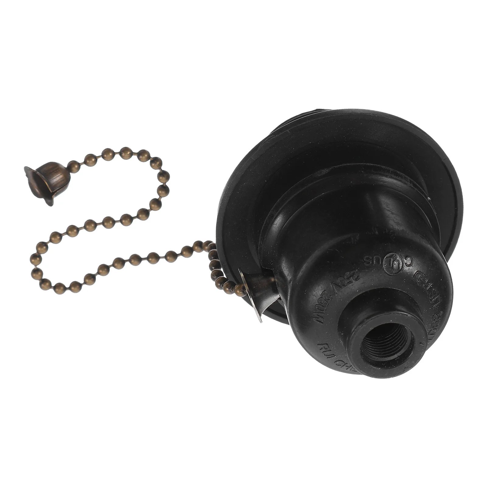 

E26 Pull Chain Lamp Socket Black Table Floor Lamps Durable Bakelite Material Classic Appearance Easy Operation Ring Design