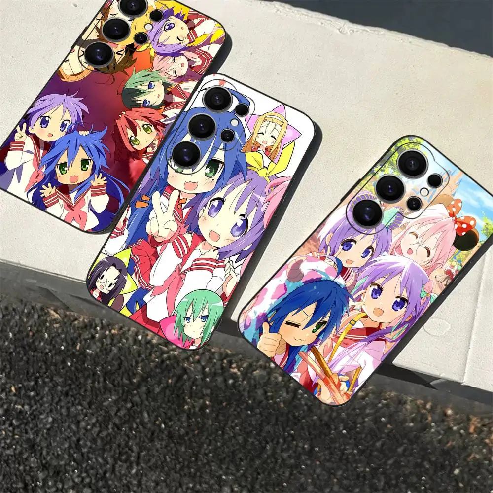 Japan Anime Girl Lucky Star Phone Case For Samsung S 24 fe 25 Ultra plus 20 lite 21 30 22 23 24 22 Ultra 5G Fundas