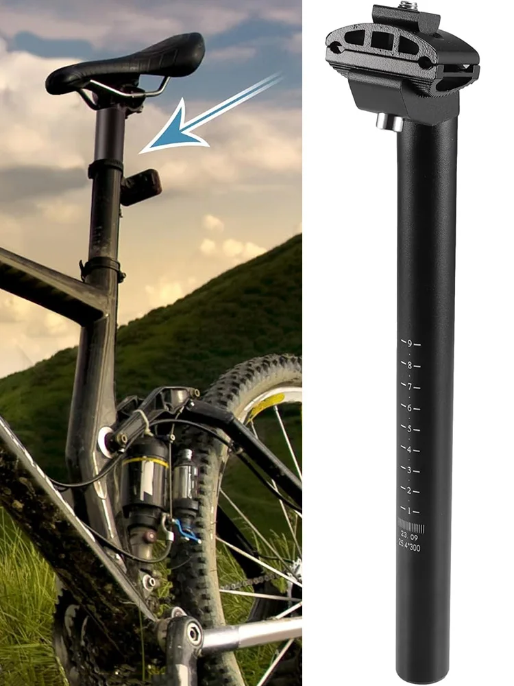 AliExpress NONE 300mm Bike Seat Post 25.4/27.2/28.6/30.4/30.8/31.6mm Aluminum Alloy SeatPost Suitable for Bicycle Mountain Bike Road Bike MTB