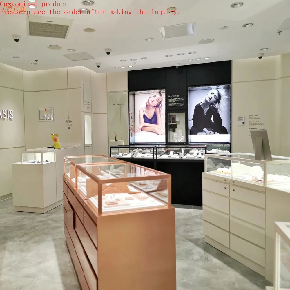 

Retail Store Jewelry Furniture Design Custom Luxury Cabinet Factory Direct Sale Jewelry Display Showcase
