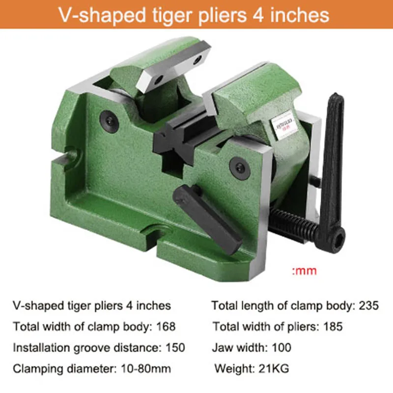 Horizontal and vertical bidirectional use 3/4-inch clamp circular tubular object Milling machine vise