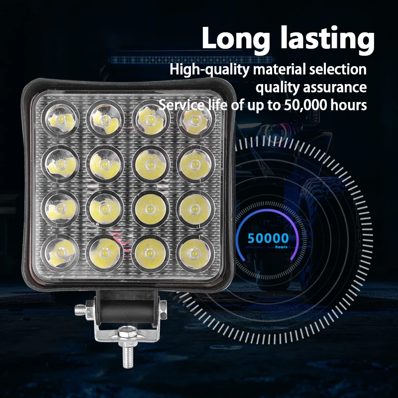 車のヘッドライト,車両の運転,フォグライト,車のヘッドライト,16smd 48w 4x4