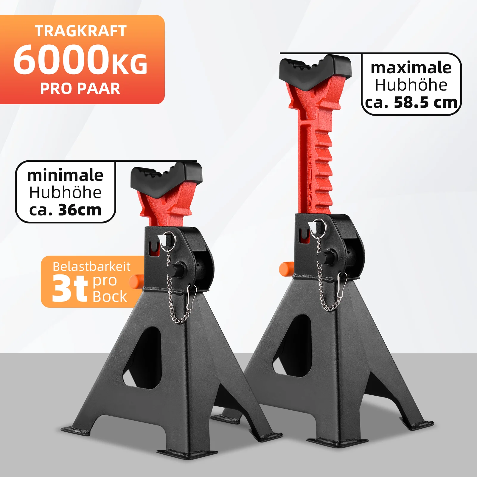 1 paio 3 tonnellate/6 tonnellate supporto per martinetto di sollevamento ruota per auto riparazione automatica staffa per martinetto di sicurezza supporto per pneumatici per auto supporto per