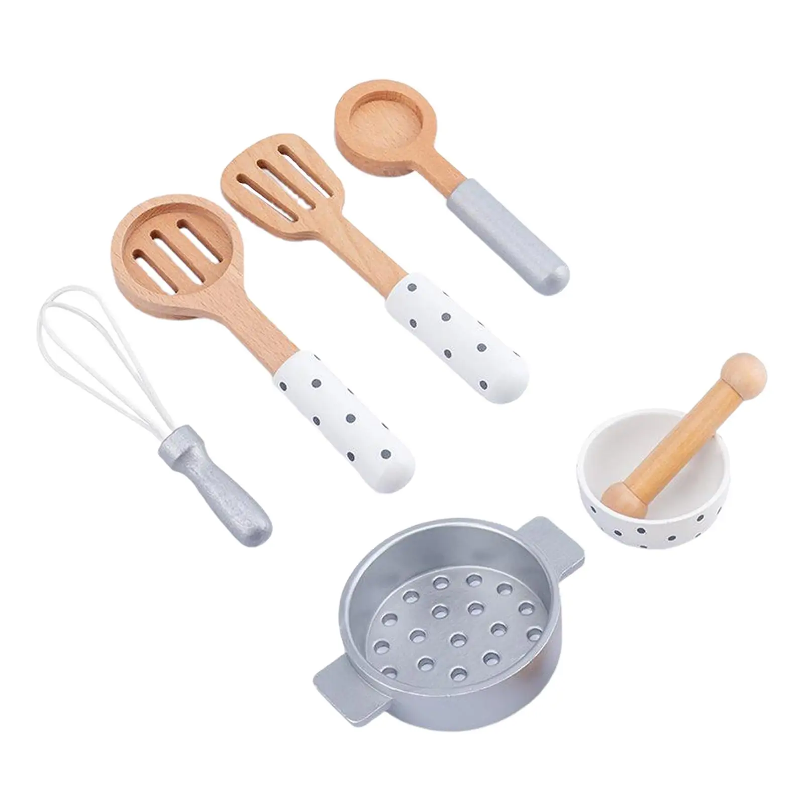 Ensemble de jouets à découper en bois pour enfants, jeu de simulation, accessoires de cuisine, 7 pièces