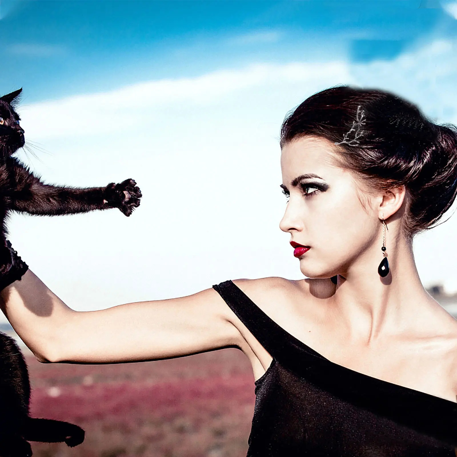 10 قطعة فرع قرن الوعل دبابيس الشعر رائعة الإبداعية إكسسوارات الشعر للفتيات مهرجان الحفلات مشبك شعر يومي سبيكة موضة دبوس الشعر