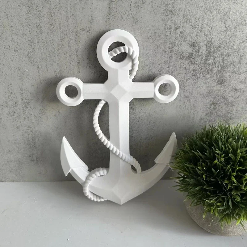 Boat Anchor Silicone Mold Navy Anchor Decoration Plaster Epoxy Resin Molds Cabinets Wall Desktop Pendant Decoration