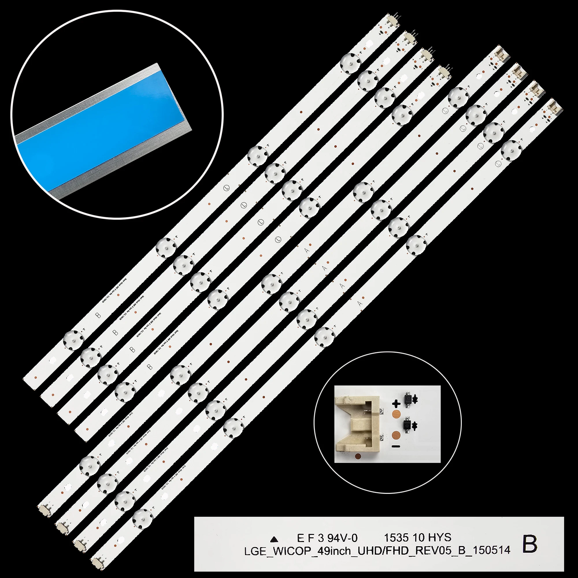 LED BackLight Strip For 49UH610A 49UH61_UHD_B Type 49UH651V 49LF510V 49LF510V 49LF5500 49LG61CH 49UF640