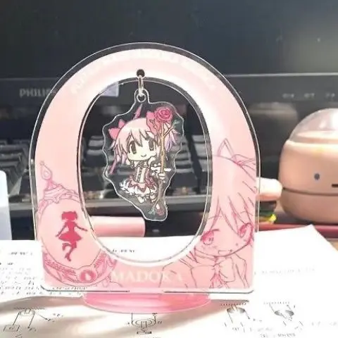 Puella magi madoka magica kaname madoka figura suporte acrílico modelo anime decoração de mesa sinal em pé ornamentos coleção brinquedo presente