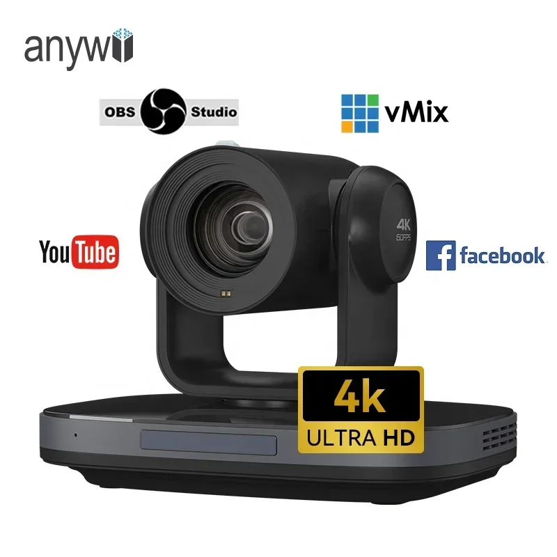 

Anywii H265 Ndi Hx Poe 4k 20x Sdi Hd Mi Lan Usb Ndi Ptz Camera for Live Streaming Church 4k Broadcast Camera