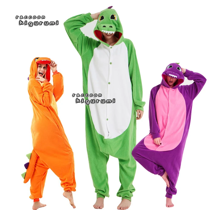 

PAJAMASEA Men Onesie Adult Blue Dinosaur Women Girl Sleepwear Cartoon Green Anime Cosplay Costume Raccoon Kigurumi Unicorn