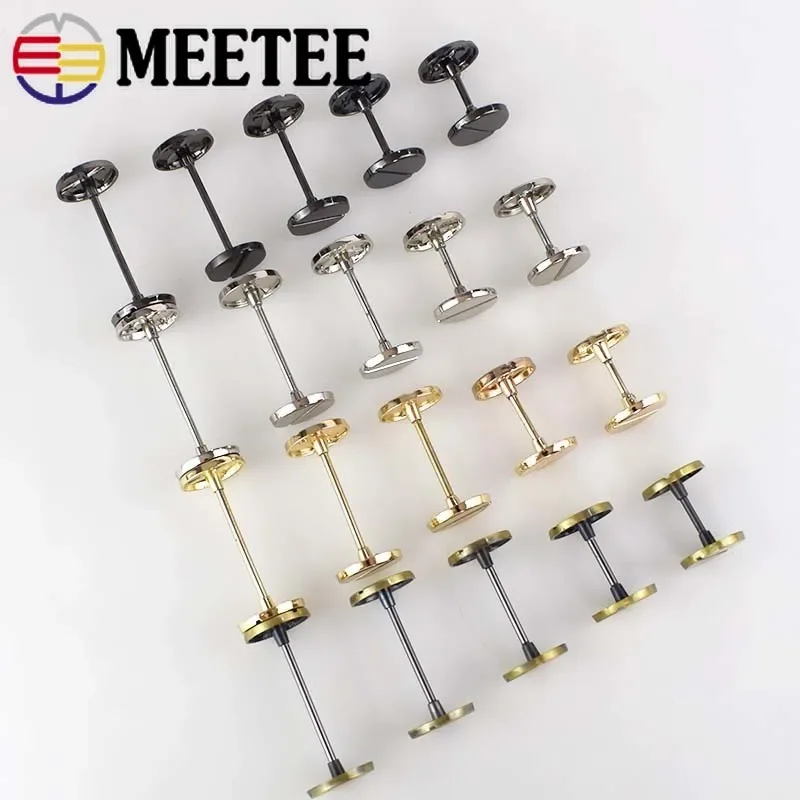 4pcs Meetee 20/26/34/39/48mm Metal Wheel Buckle Strap Belt DIY Luggage Bag Part Hardware Accessories With Screws Buckles H6-1