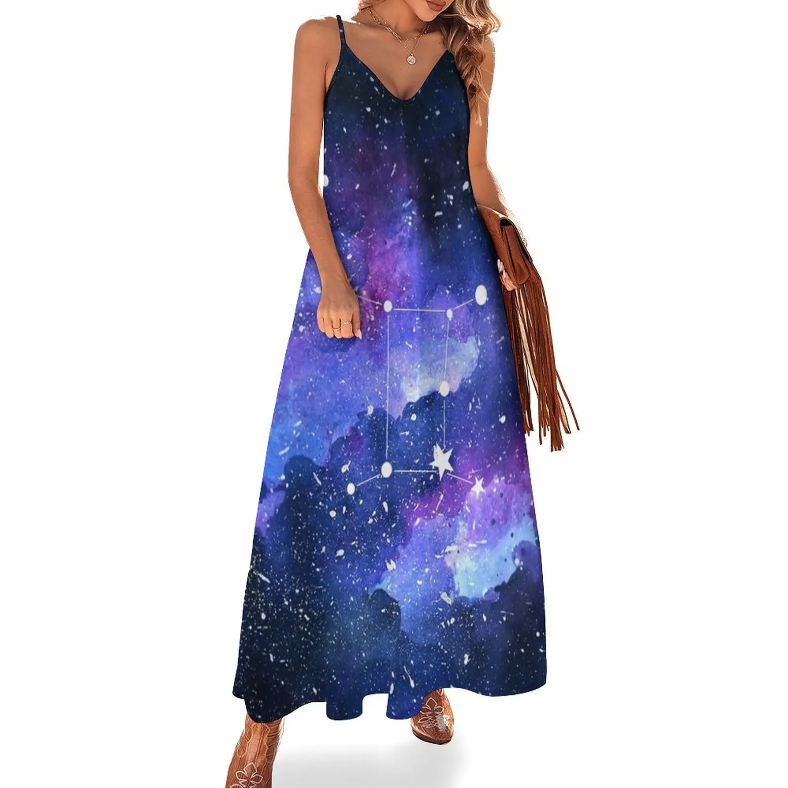 Galaxy Gemini Star Sign Sleeveless Dress summer dresses womens 2023 birthday dress