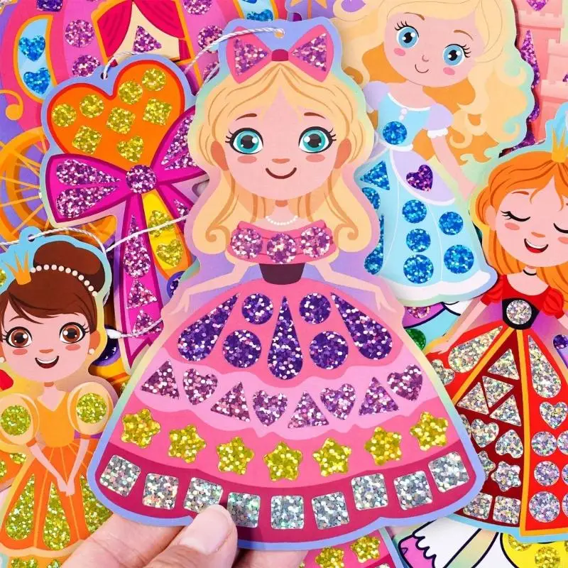 

Recyclable Paper Sticker Panes Queen Theme Creative Painting DIY Craft Exemplary for Preschoolers F19E