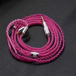 FENGRU Rouge 8 Strand 152 Core Braided OFC Silver Plated Earphone Upgrade Cable MMCX 2Pin 0.78 Headphone Wire for Zero Timeless