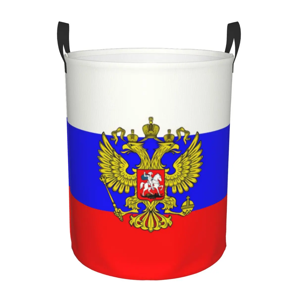 Russian Flag Laundry Basket Collapsible Large Clothes Storage Bin Baby Hamper