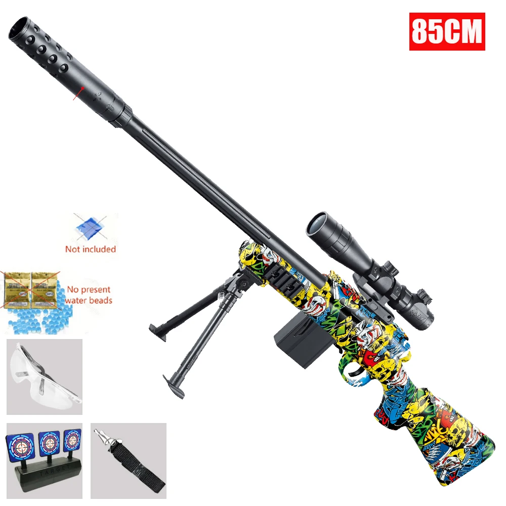 New Model Awm&M24 Manual Mode Toy Gun with Side Pull Loading and Firing 7-8mm Gel Balls, Same Style as the Game Version, Toy for Boys