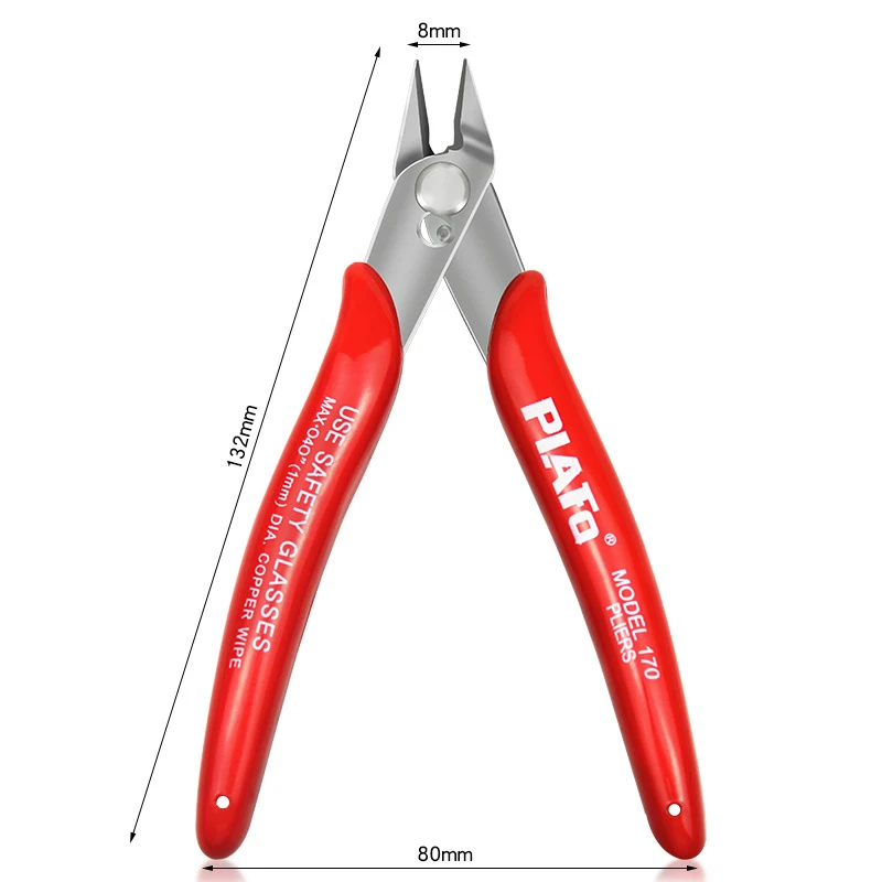 Imagem -06 - Fio Cortador Ferramenta Faça Você Mesmo Aparador de Corte Lateral Diagonal Cabo Multifunction Faça Você Mesmo Alicate Mão Mini Snips Flush Nipper Trimmer 170