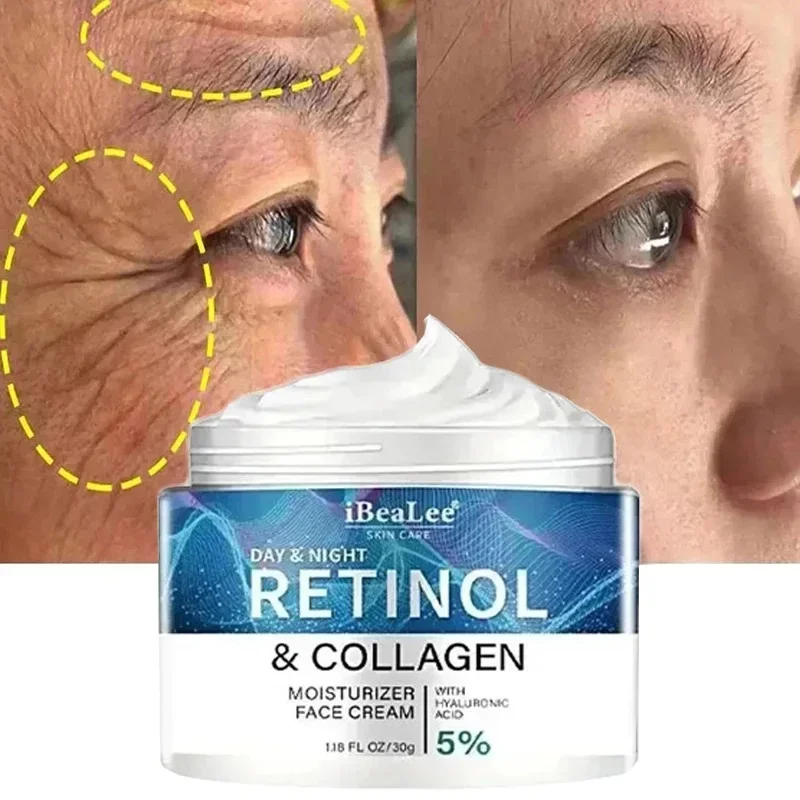 Retinol Anti-wrinkle Cream For Men Collagen Anti-Aging Removal Face & Neck Wrinkle Efficient Moisturize Firming Korean Skin Care