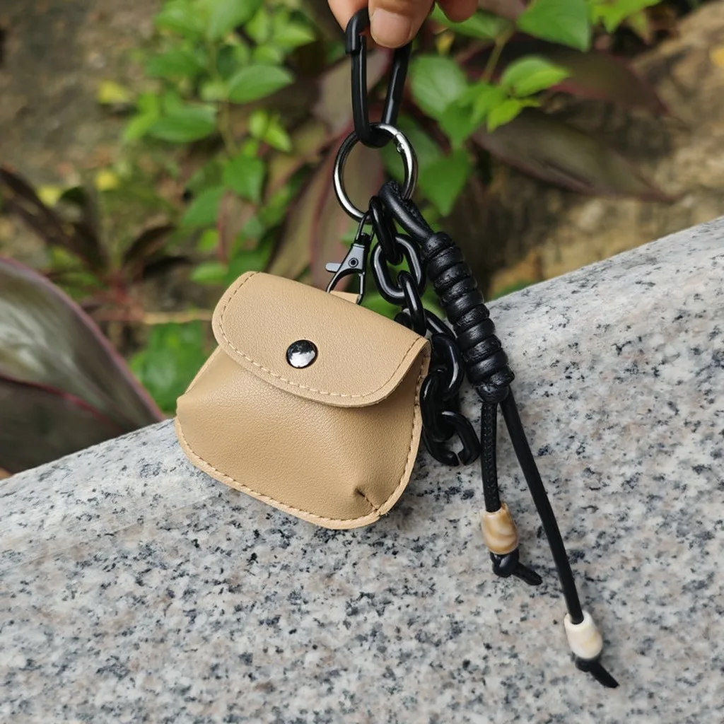 Pu Leather Coin Purse Practical Keychain Coin Pouch Braided Rope Pouch Mini Mini Coin Purse For Handbag Decoration Daily Carry