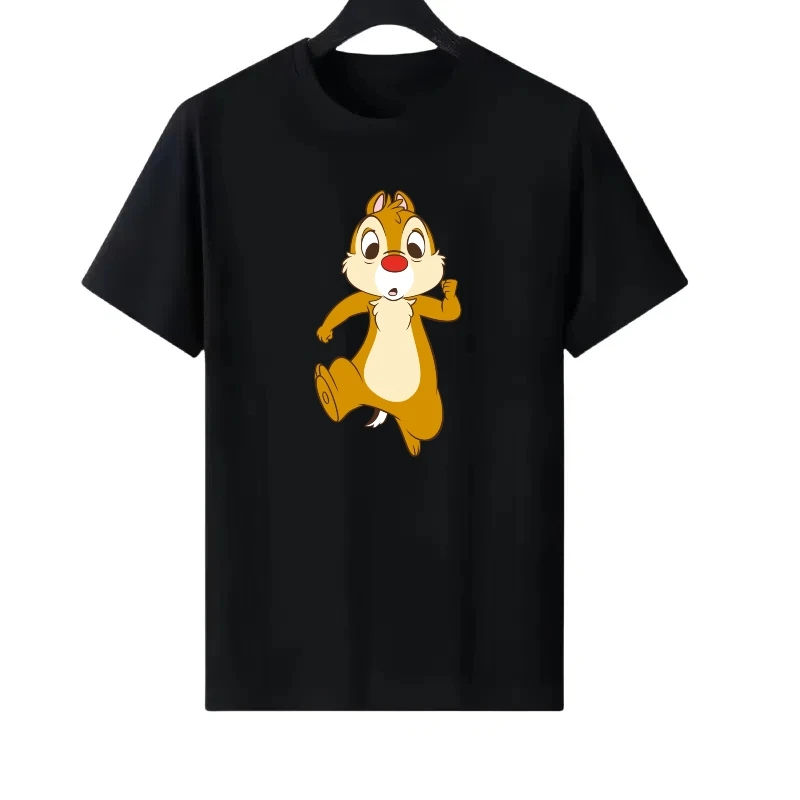 

Disney Chip Dale Pattern Woman Cartoon Round Neck Parent-child Clothing Tops Ladies Cheap Short Sleeves T-Shirt Men Sweatshirts