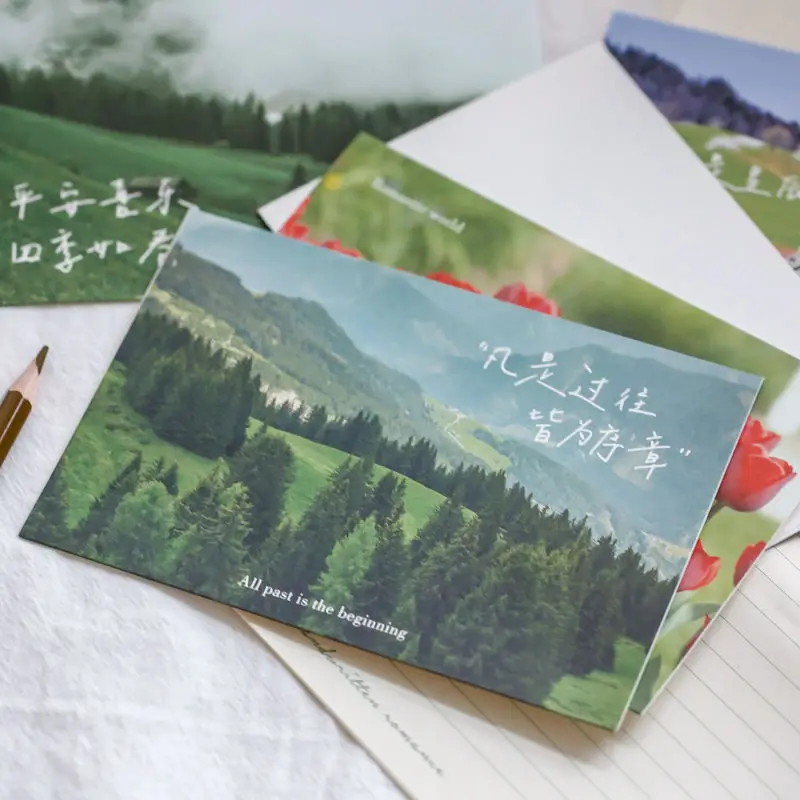 Papel de carta de sobre romántico escrito a mano, carta de amor Senior, juego de arte Simple para pareja