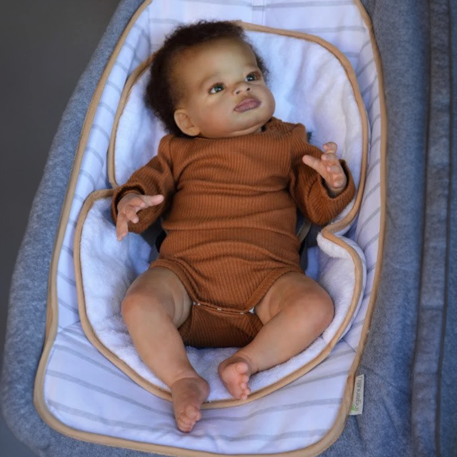 Reborn Baby Dolls Black - 20 Inch Realistic African American Reborn Boy, Lifelike Newborn Doll That Look Real Weighted Soft Body