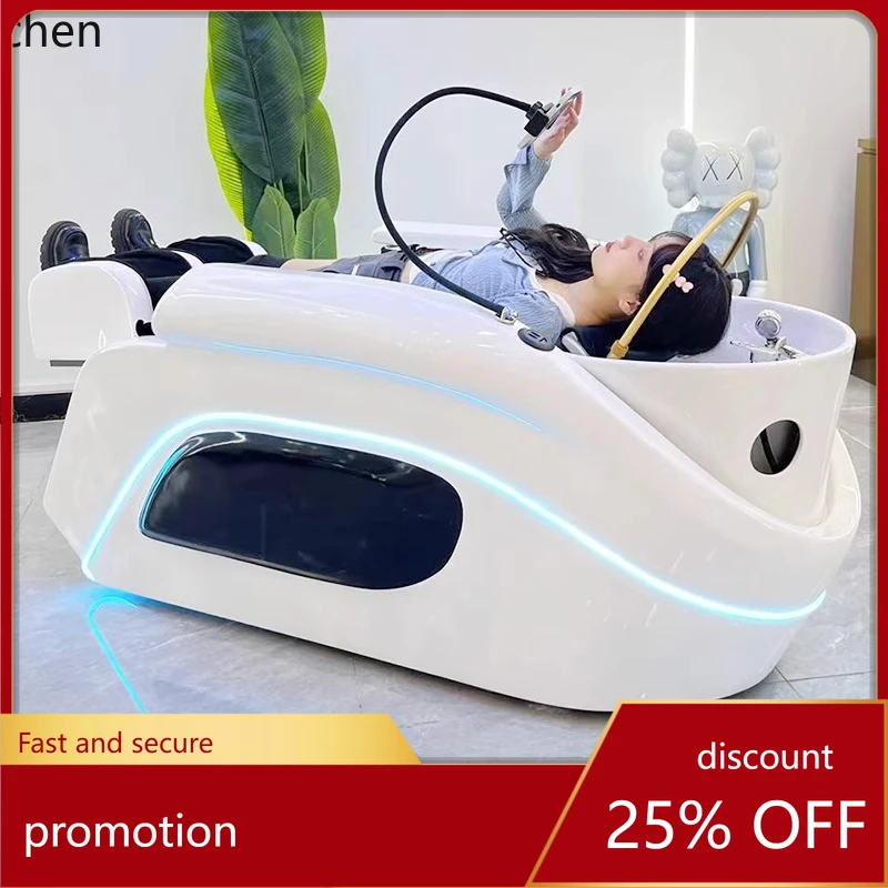 

HT shampoo bed hair salon fumigation shampoo bed water circulation hair salon flushing electric home decor