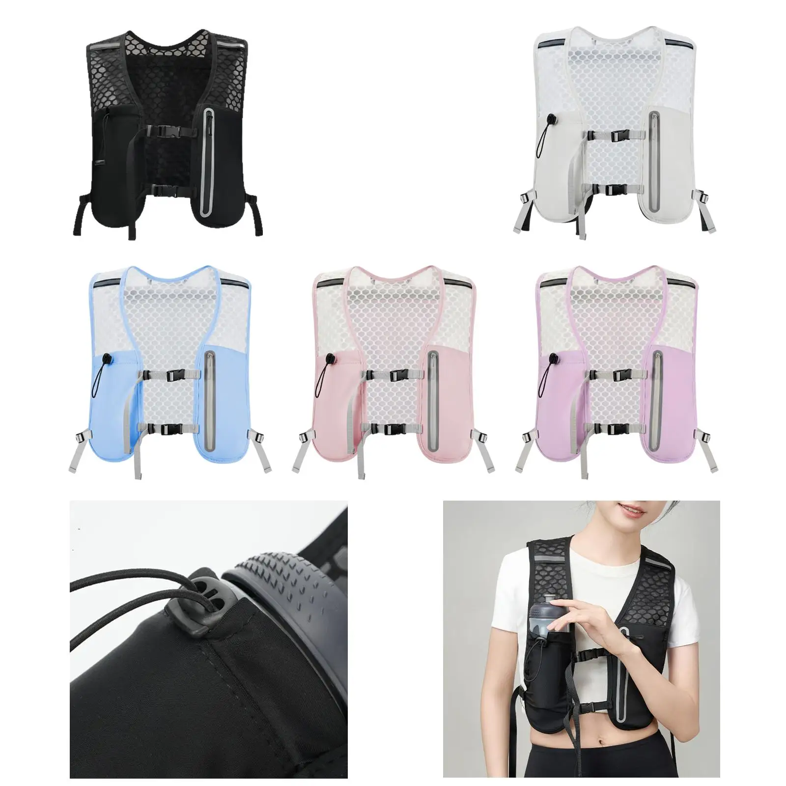 

Гидратационный рюкзак-жилет для бега, портативный, для женщин и мужчин, легкий, с системой гидратации