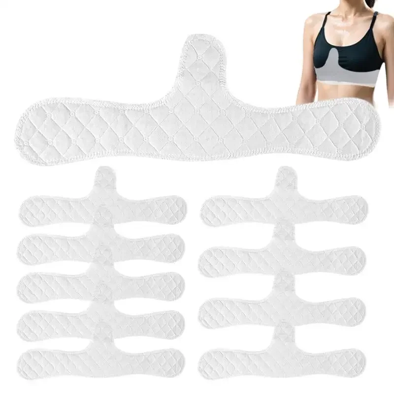 Under Bra Sweat Liners Set Of 2/5/10 Under Breast Sweat Absorber Women's Lingerie Accessories Breastfeeding Supplies Cooling Bra