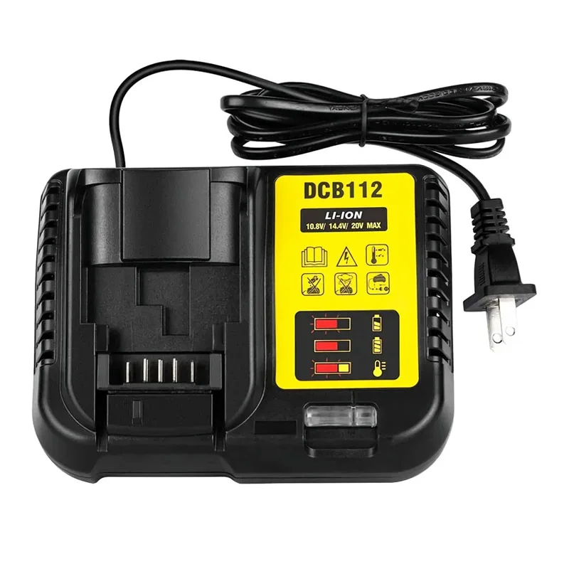 Ładowarka DCB112 Li-Ion do akumulatorów Dewalt 10.8V 12V 14.4V 18V 20V DCB200 DCB101 DCB115 DCB107 DCB105 DCB140 DCB118 DCB102 DCB104