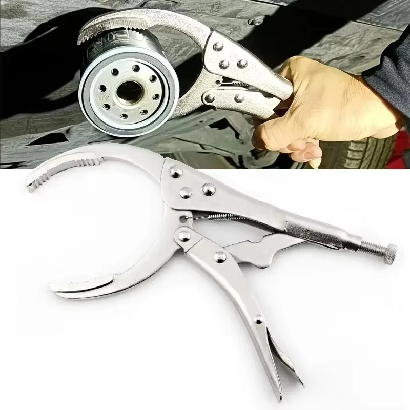 Verstellbarer Ölfilter-Schlüssel Multifunktionaler Auto-Klemmfilter-Schlüssel Motoröl-Gitter-Entferner-Schlüssel Auto-Reparatur-Demontagewerkzeug