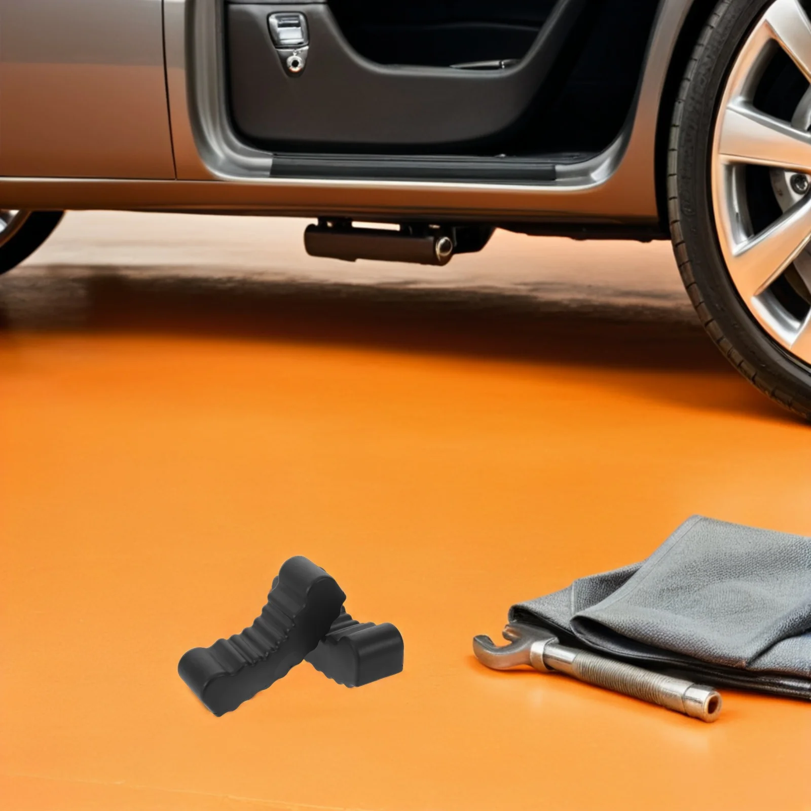 

2 pcs Rubber Jack Pad 6 Ton Floor Jack Lift Support Heavy Duty Slotted Frame Rail Protection Anti-Slip Car Lifting Pad
