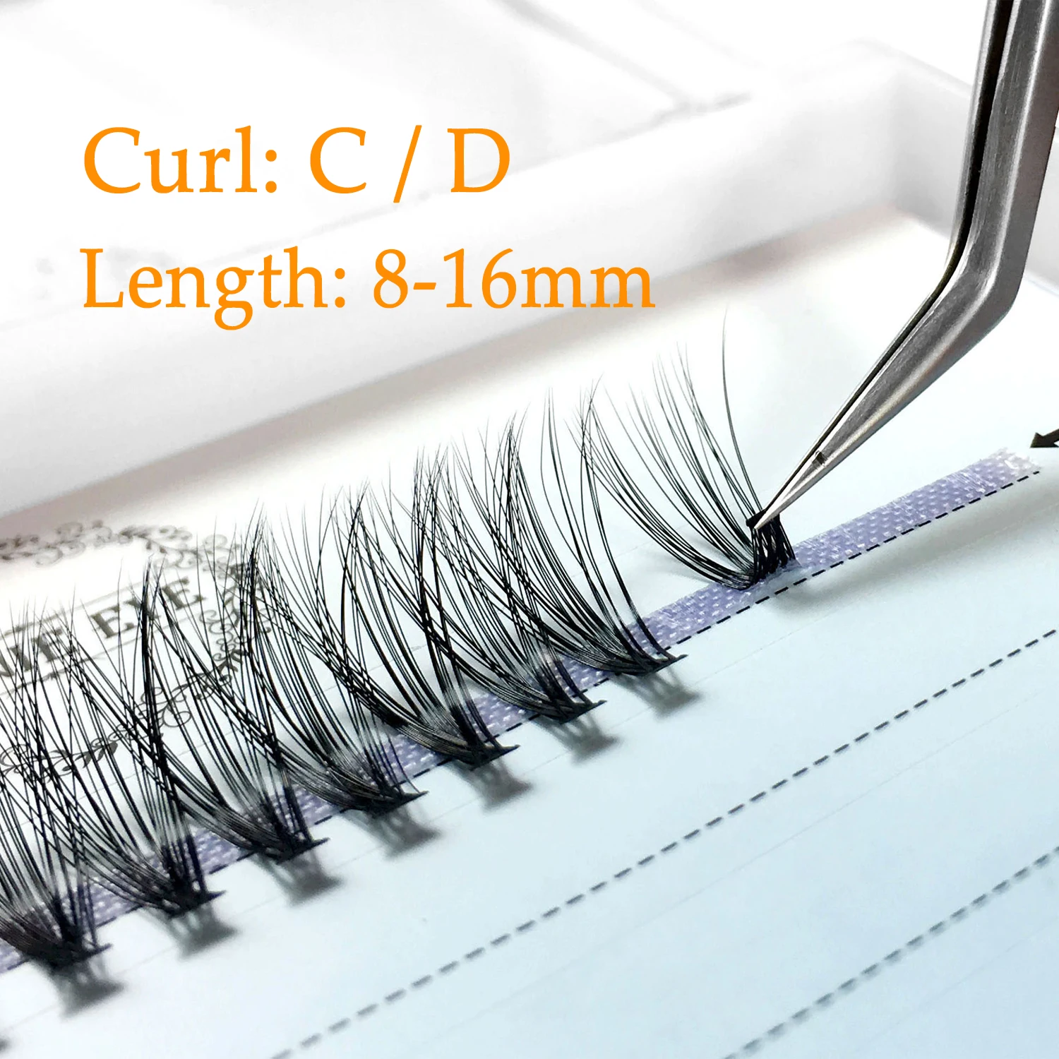 60/100 Bundles Eyelash Extensions Individual Cluster Lashes Bunches Premade Russian Volume Fans 20/30D Logo design DIY Makeup
