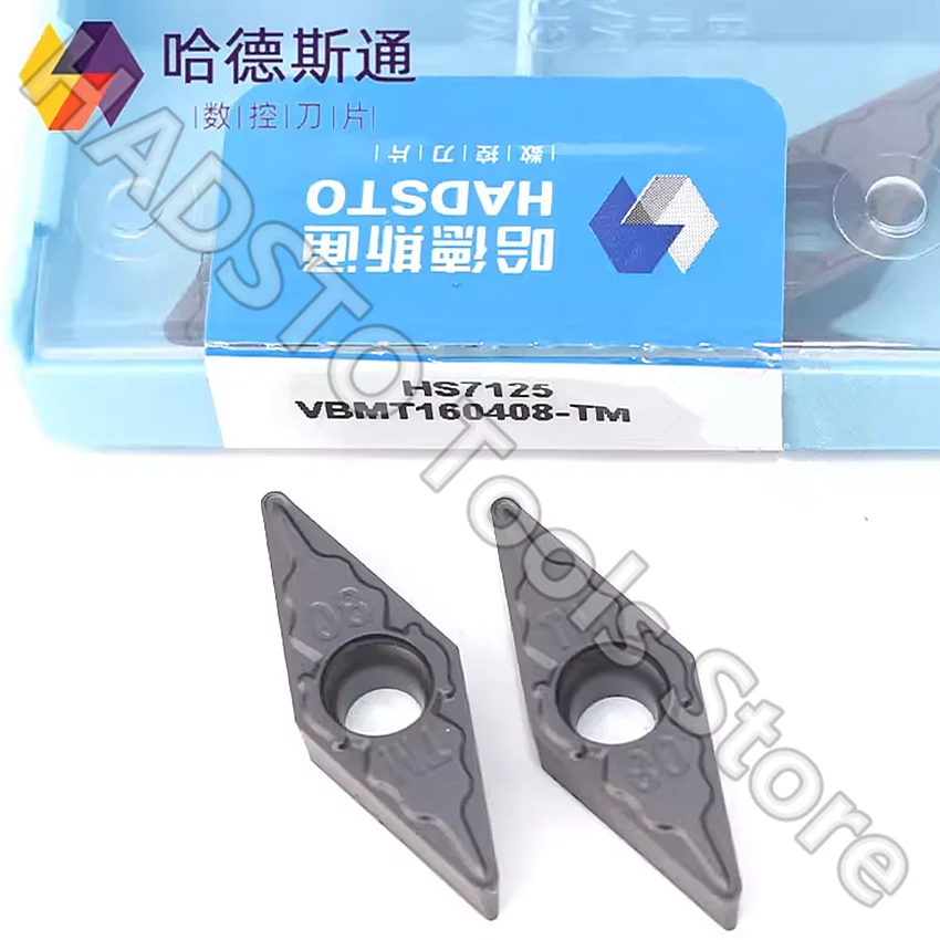 

10pcs VBMT160408-TM HS7125 VBMT160408-TM HADSTO CNC carbide inserts Turning inserts For Steel, Stainless steel, Cast iron P M K