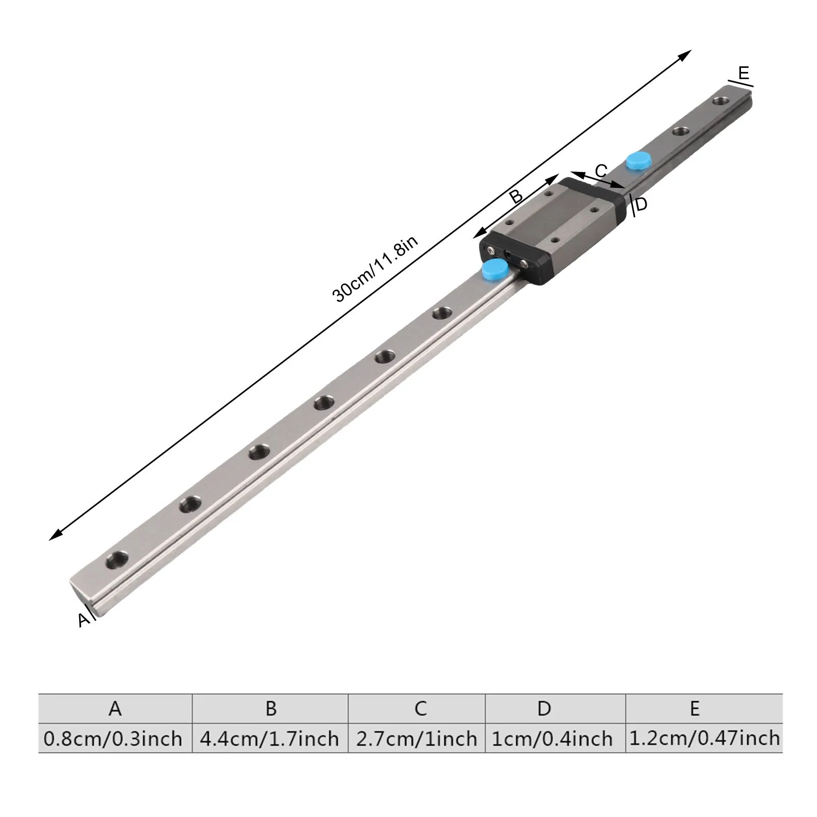 Miniature Linear Sliding Rail Guide Block 250mm 300mm 400mm 500mm 550mm