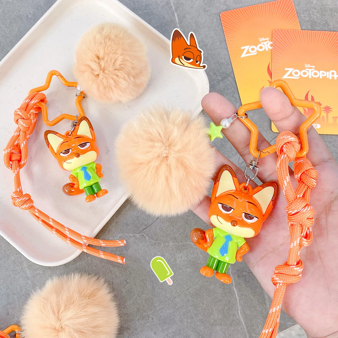 Nowy breloczek pluszowy Disney Zootopia Nick i Judy - zawieszka do plecaka z kreskówki na urodziny, Boże Narodzenie i Walentynki