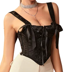 Steampunk Gothic Underbust Corset Vintage Bandage Bustier Sexy Tank Tops Shaping Lingerie Corsets Streetwear Fashion Clothing