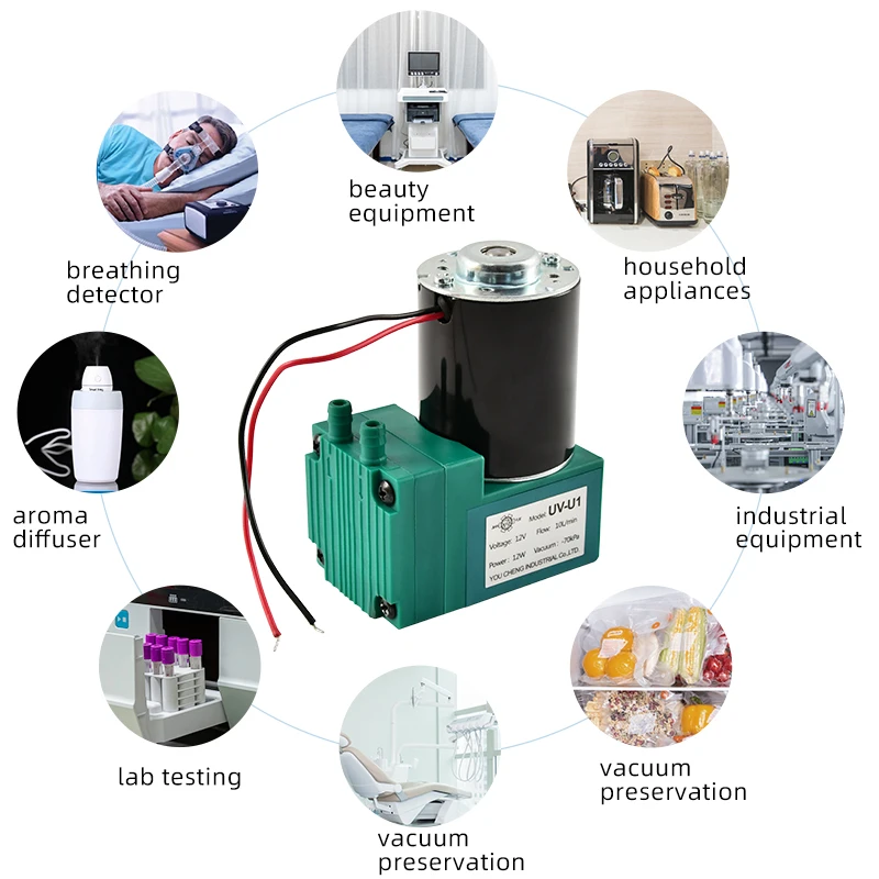 DC Vacuum Pump Large Suction Of Diaphragm Pump Small Straight Way Pump UV-U1
