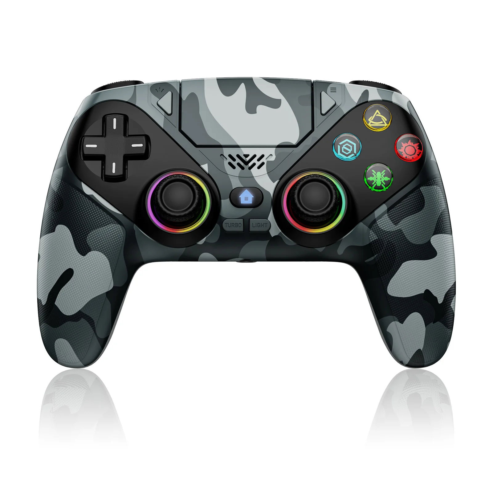 Voor PlayStation 5 draadloze controller, RGB Light Gamepad, met Turbo Dual Sense Vibrate Programming Gaming Controller PS5Console