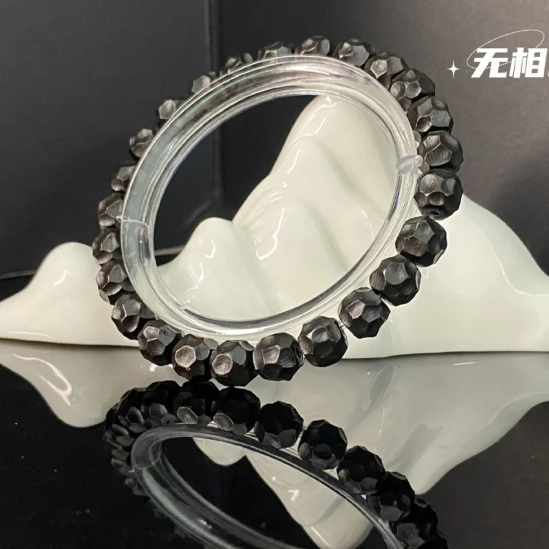 

Black Gold Concave Surface No Phase Coconut Style Buddhist Bead Bracelet Good Item