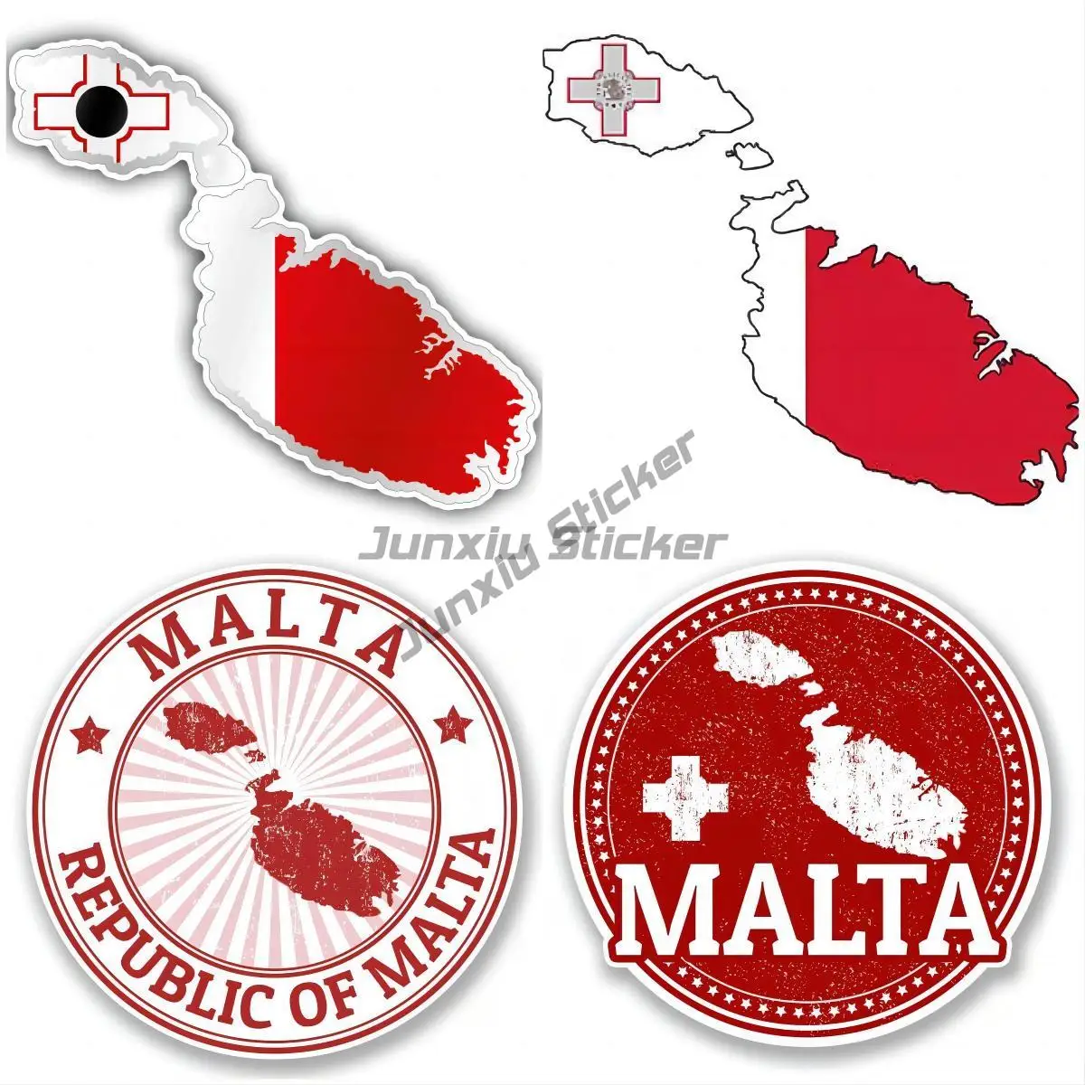 

Malta Map Garbage Stamp Bumper Sticker Decal Window Truck Camper Guitar Car Body Reflector Wall